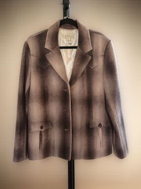 Vintage Stetson 100% Wool Blazer, Western Sport Coat, Classic Tailored Jacket XL
